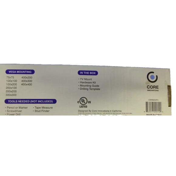 Core Innovations Low Profile TV Mount 23"-65" - Picture 3 of 5